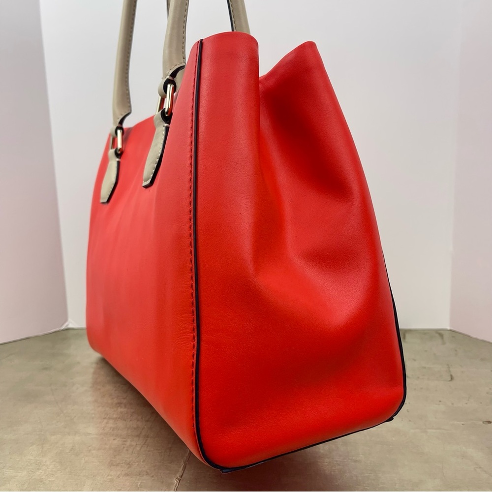 kate spade Red Shoulder Tote with Cream Handles - Picture 4 of 11